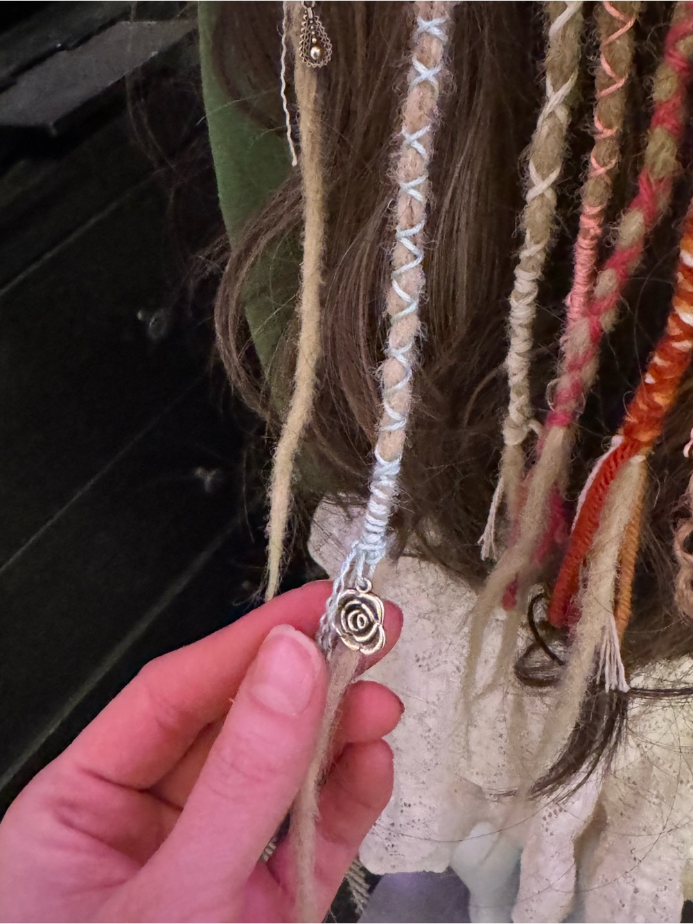 Boho Wrapped Hair Extensions in Natural Brown with Blonde & Warm Tones - Picture 8 of 8
